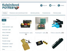 Tablet Screenshot of kulecnikove-potreby.cz